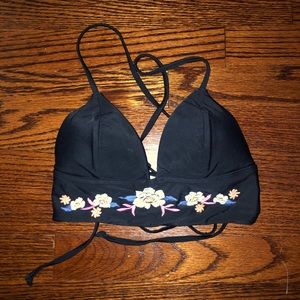 Hollister black triangle bikini top